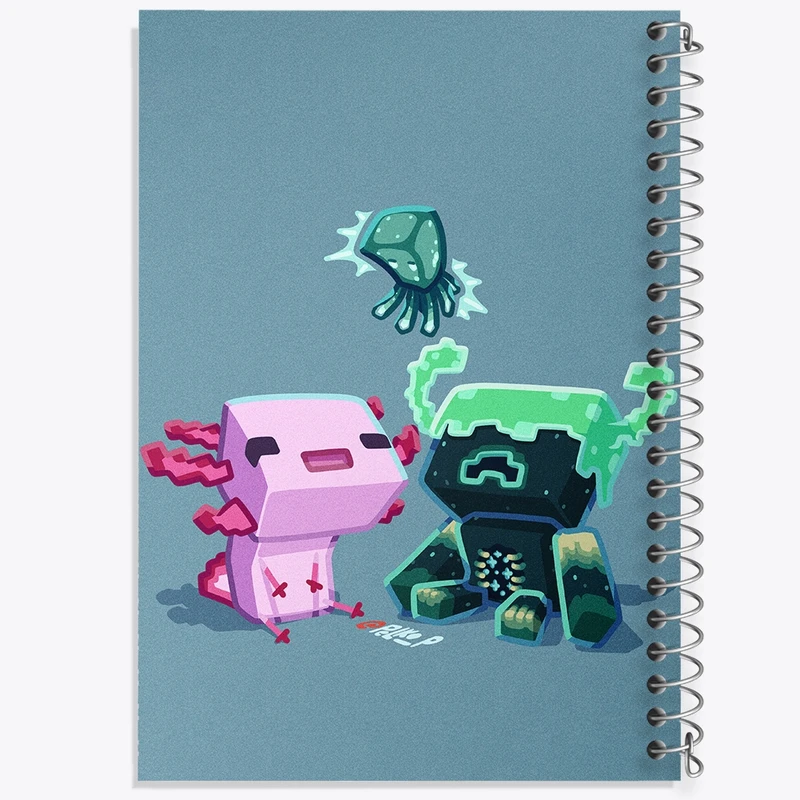 دفتر شطرنجی 50 برگ خندالو مدل ماینکرافت (Minecraft) کد F255