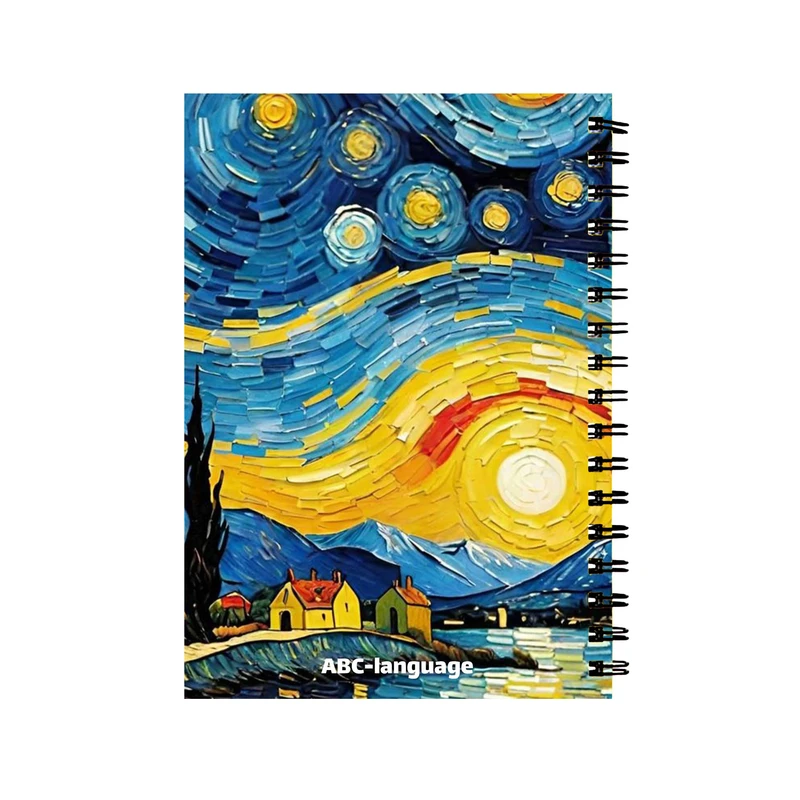 دفتر زبان 60 برگ مدل شب پرستاره کد 365