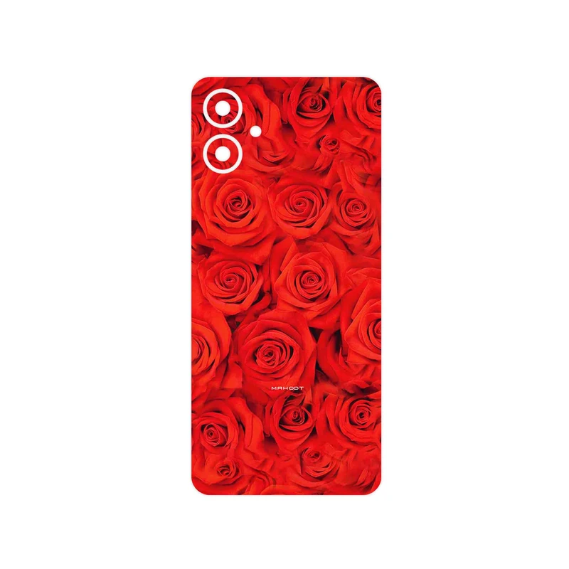 برچسب پوششی ماهوت مدل Red_Flower مناسب برای گوشی موبایل سامسونگ Galaxy A06