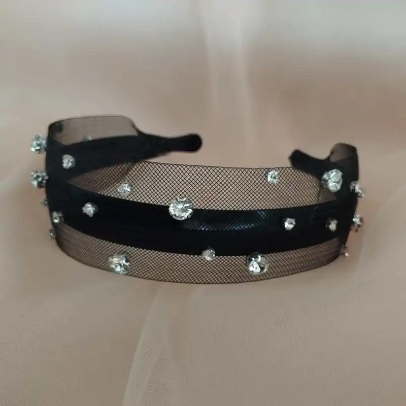 تل مو زنانه مدل دانتل و نگین