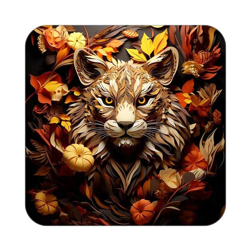 زیر لیوانی کاکتی طرح شیر مدل mp24052