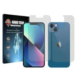 Nano tech matte screen protector suitable for Apple iPhone 13 mobile phone along with back of the phone