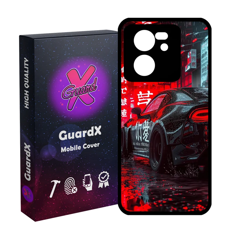 کاور گارد ایکس طرح ماشین مدل  Glass10740 مناسب برای گوشی موبایل شیائومی 13T/13T Pro/Redmi K60 Ultra