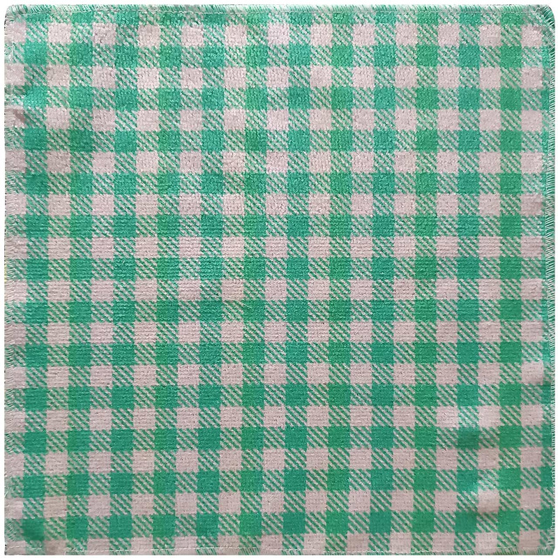 دستمال نظافت آشپزخانه بی تی مدل میکروفایبر طرح چهارخانه کد 30x30W250