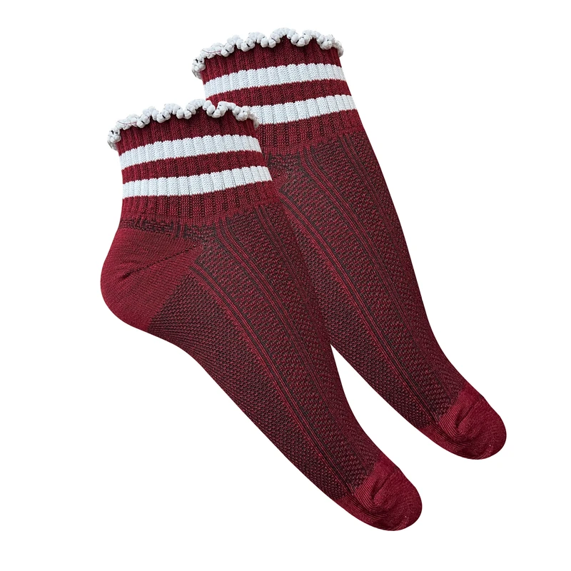 جوراب زنانه تن پوش هنگامه مدل سوزنی دوخط کش کنگره ای کد ZR02