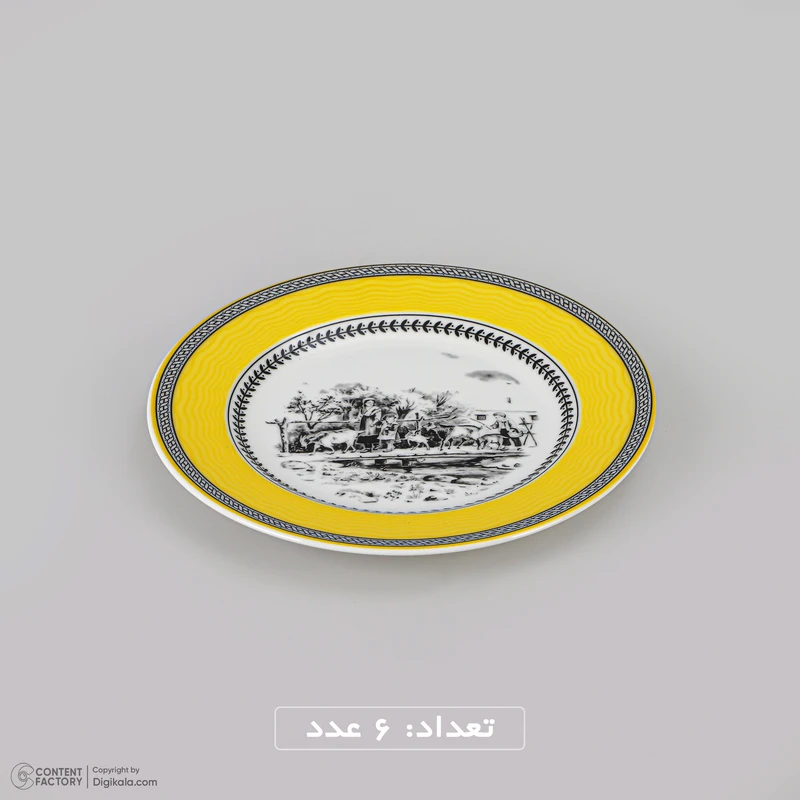 عکس شماره 12 : سرویس غذاخوری 28 پارچه 6 نفر چینی زرین ایران مدل ایتالیا اف village 2 درجه یک