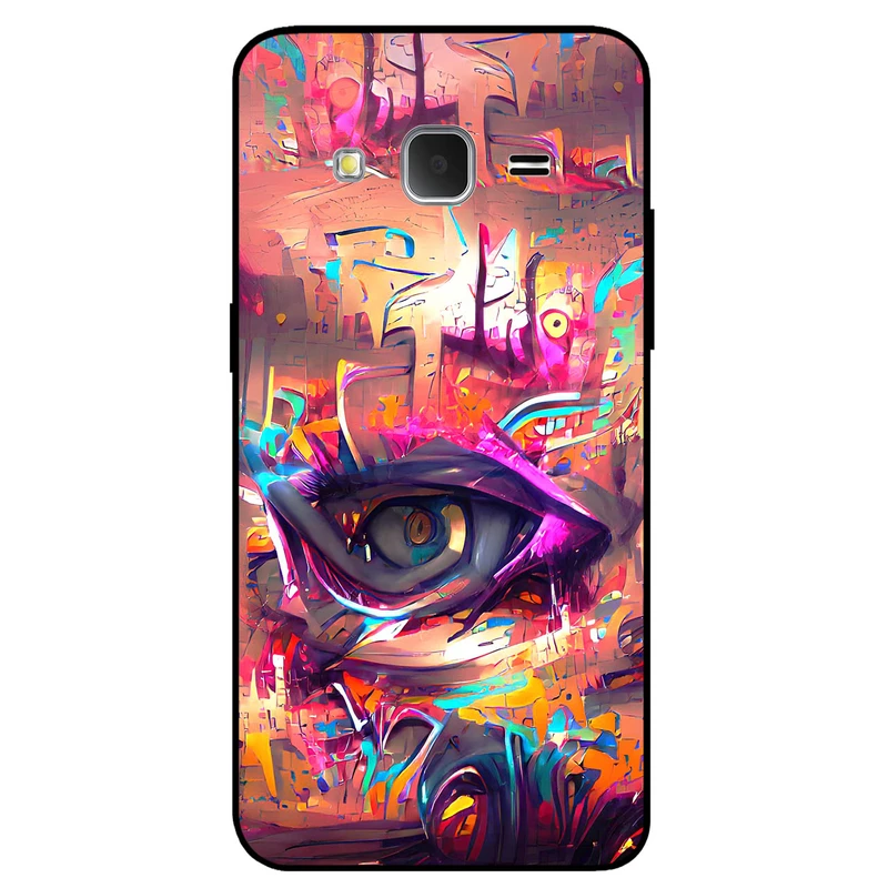 کاور مگافون طرح چشم مدل 2823 مناسب برای گوشی موبایل سامسونگ Galaxy J2 2016 / J210 / J2 Pro         