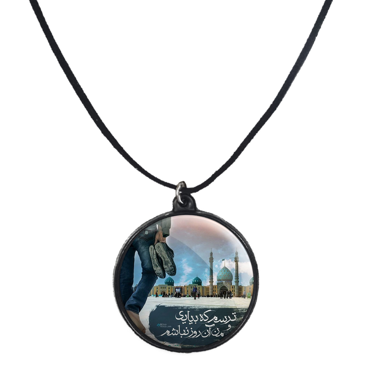 گردنبند پرمانه طرح امام زمان کد pmb.24184 مدل دو طرفه