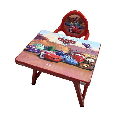 ست میز و صندلی کودک رزگلد مدل ماشینها cars