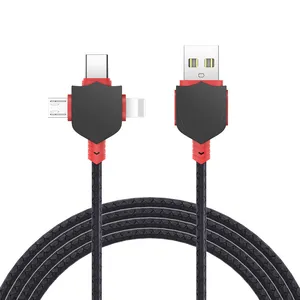 کابل  تبدیل USB به USB-C/ لایتنینگ/ microUSB  مدل XS-020 طول 1.2 متر