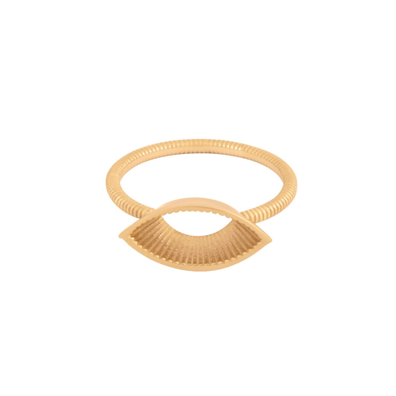 انگشتر طلا 18 عیار زنانه درگونه مدل حورین سایز 54