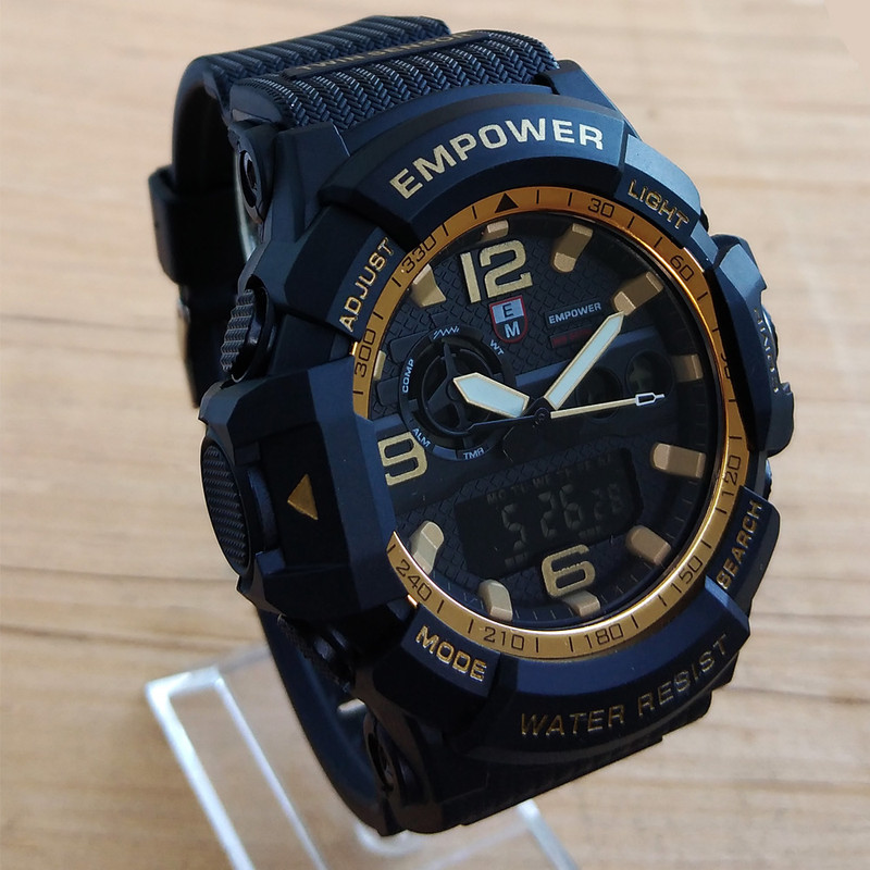 ساعت مچی عقربهای مردانه امپاور مدل دوزمانه کد 200 ساعت مچی عقربهای مردانه امپاور مدل دوزمانه کد 200