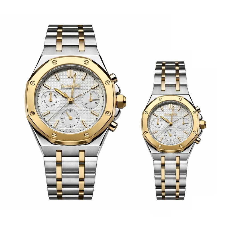 ست ساعت مچی عقربه‌ای کوارتز زنانه و مردانه سوئیس آرت مدل ANT054-55SG1500