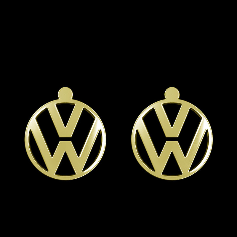 گوشواره طلا 18 عیار زنانه مدوپد مدل ولکس واگن کد GA1-16227