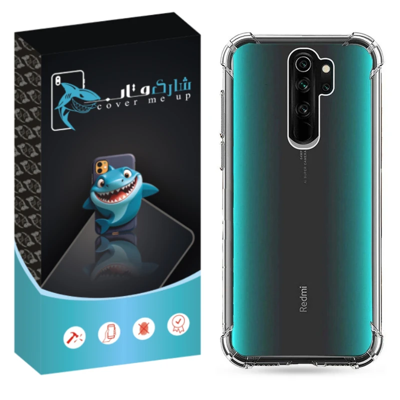 کاور شارک قاب مدل Crystal مناسب برای گوشی موبایل شیائومی Redmi Note 8 Pro