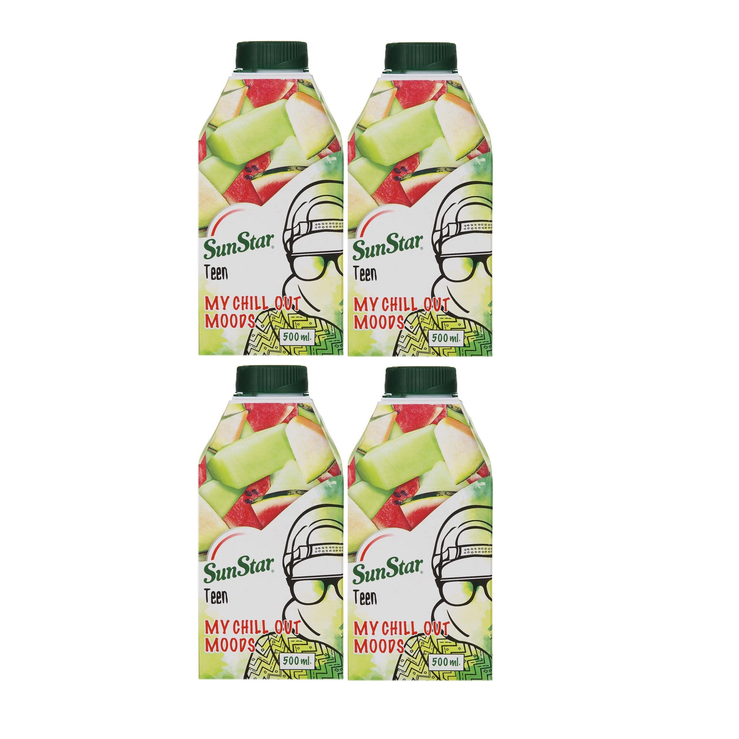 آبمیوه میکس هندوانه و ملون سان استار - 500 میلی لیتر بسته 4 عددی