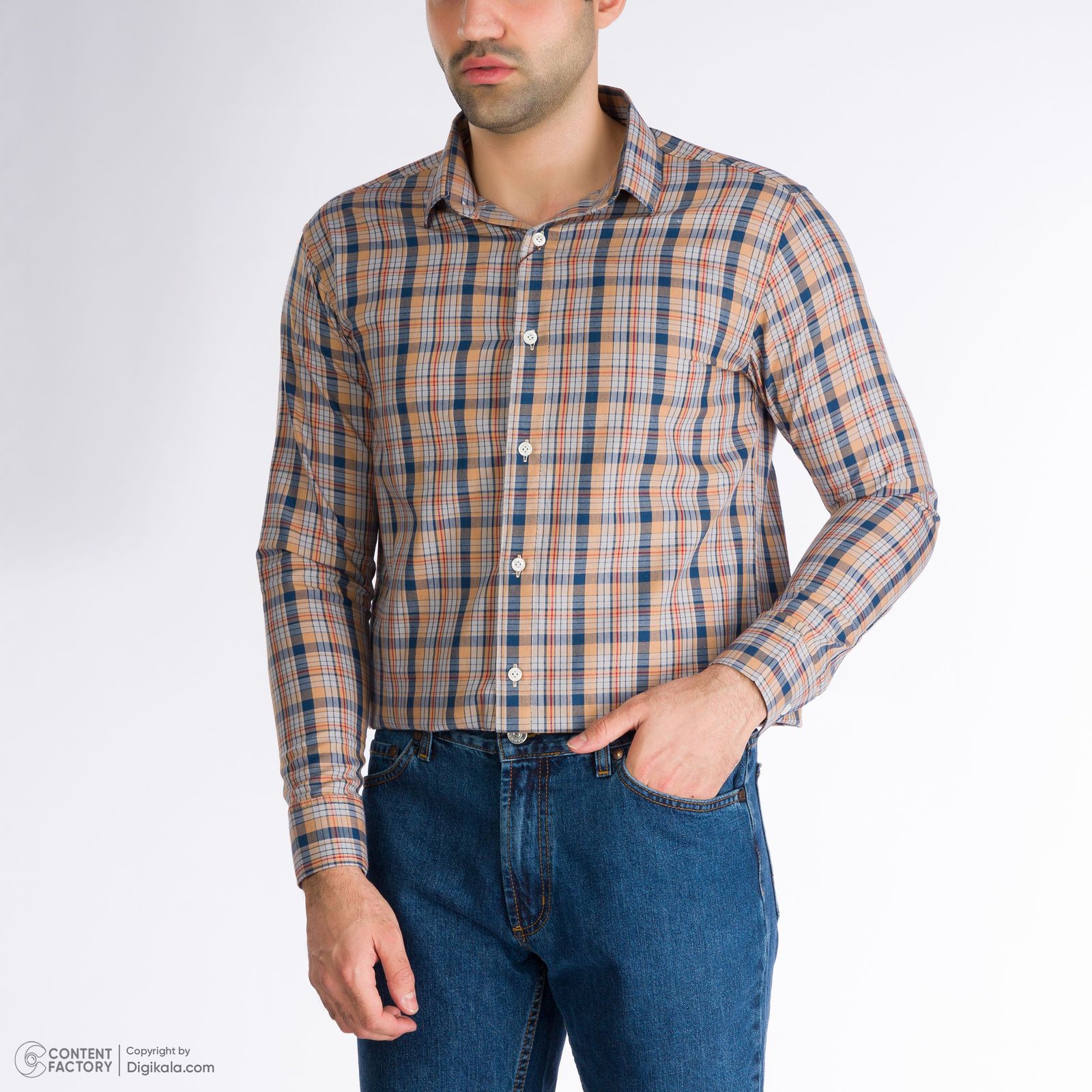 پیراهن آستین بلند مردانه باینت مدل 2261708-16 -  - 9