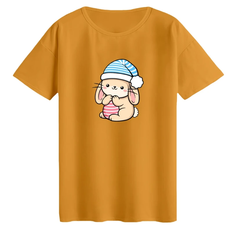 تی‌شرت لانگ آستین کوتاه زنانه مدل خرگوش کد 01