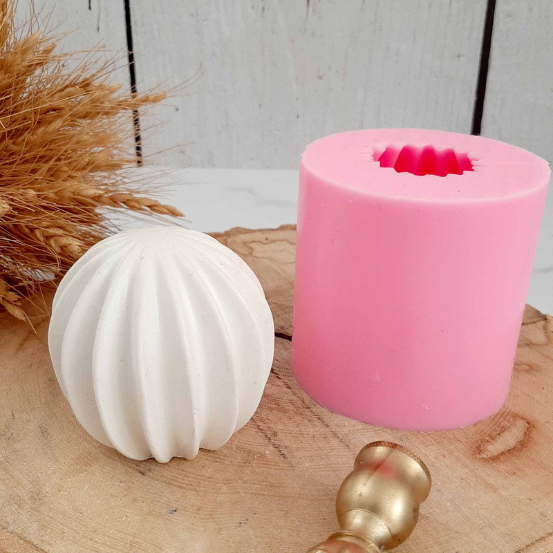 قالب شمع مدل توپی شیار دار