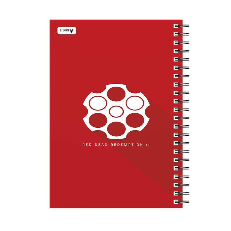 دفتر 120 برگ ویتادل طرح رد دد رد مپشن مدل 6