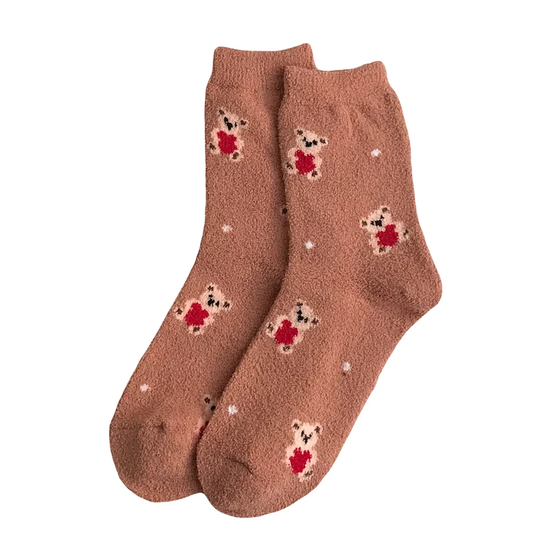 جوراب ساق بلند زنانه مدل بوکله طرح تدی کد 114