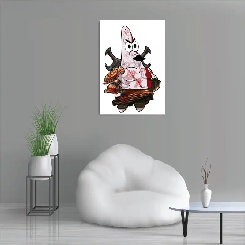 تابلو شاسی طرح ترکیبی پاتریک و خدای جنگ God of War & Patrick مدل M0674