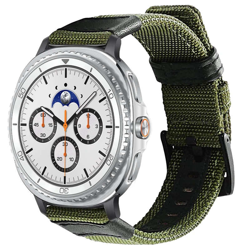 بند اسپریگ مدل Military Canv W8 مناسب برای ساعت هوشمند سامسونگ Galaxy Watch 8 Classic 46mm