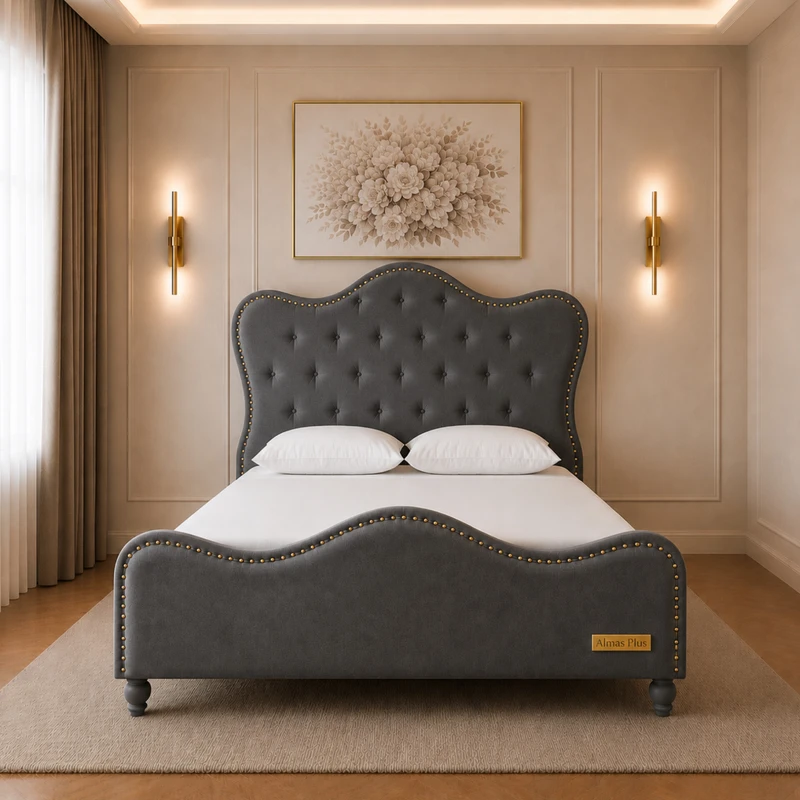 تخت خواب دونفره مدل المیرا سایز 180×200 سانتی متر