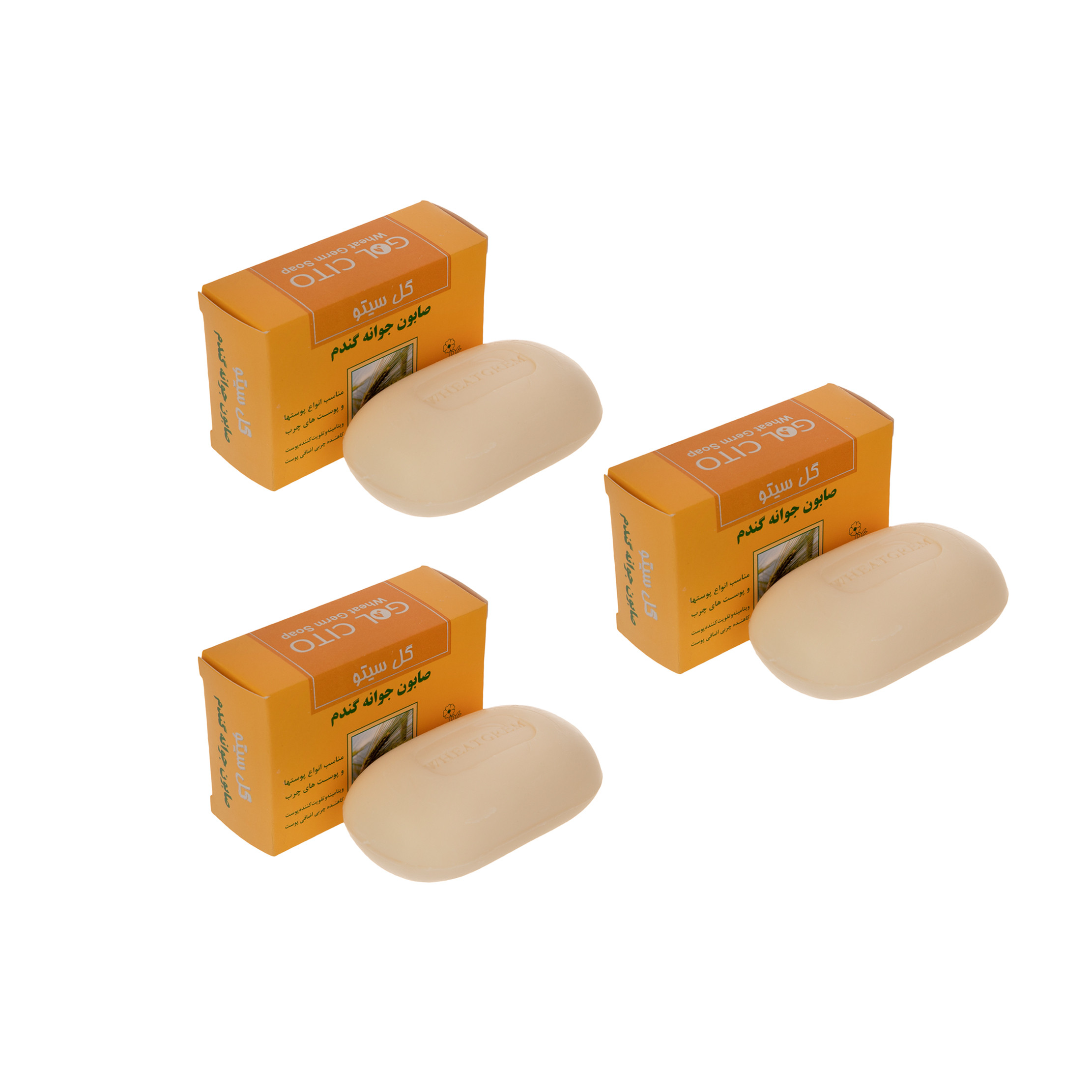 صابون شستشو گل سیتو مدل جوانه گندم وزن 125 گرم مجموعه 3 عددی