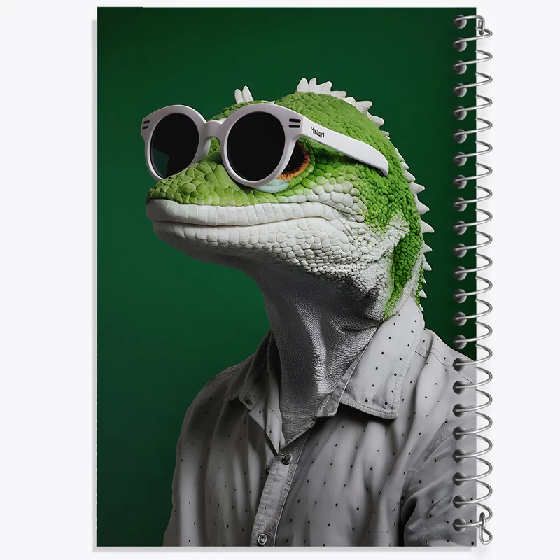 دفتر شطرنجی 50 برگ خندالو طرح مارمولک بامزه کد F7173