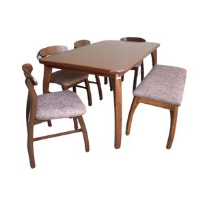 نقد و بررسی میز و صندلی ناهارخوری شش نفره گالری چوب آشنایی مدل 732-6 توسط خریداران