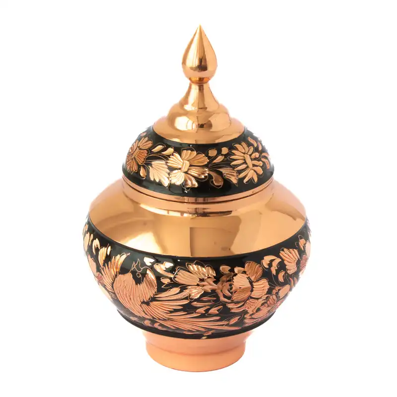 قندان مسی طرح سیبی الماس تراش مدل L05