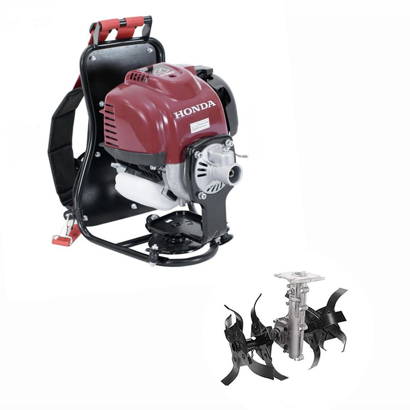 علف زن پشتی هندا مدل GX35 به همراه روتیواتور علف زن پشتی هندا مدل GX35 به همراه روتیواتور