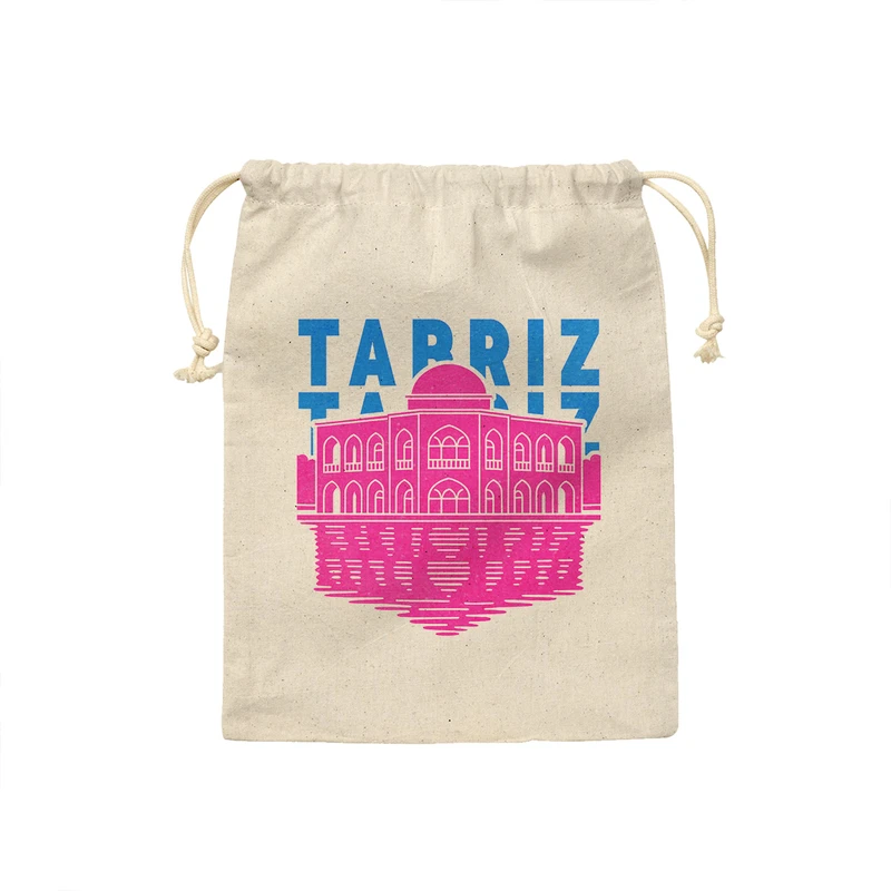 کیسه نان و سبزی ترمه طراحان ایده مدل نماد ائل گلی تبریز کد map0007 - M سایز 23x33 سانتی متر