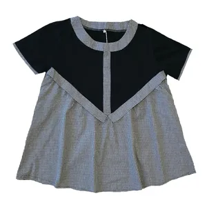 بلوز آستین کوتاه زنانه مدل عروسکی چین دار