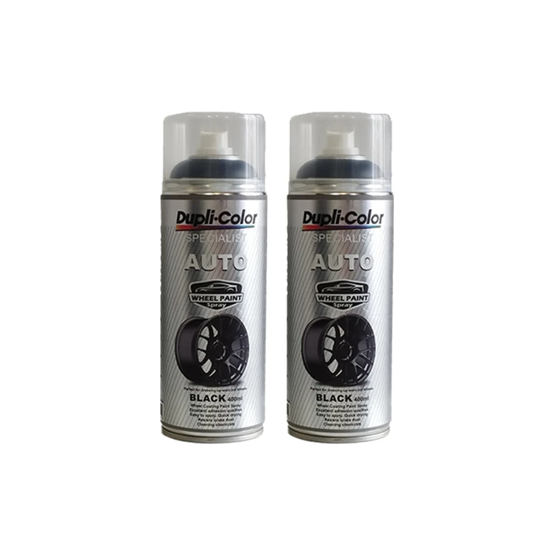 اسپری رنگ رینگ دوپلی کالر مدل wheel paint حجم 400 میلی لیتر مجموعه مجموعه 2 عددی