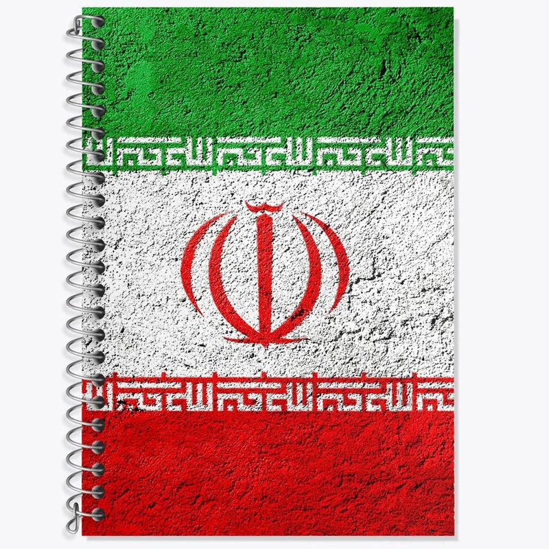 دفتر زبان 50 برگ خندالو مدل دو خط طرح پرچم ایران کد 23948