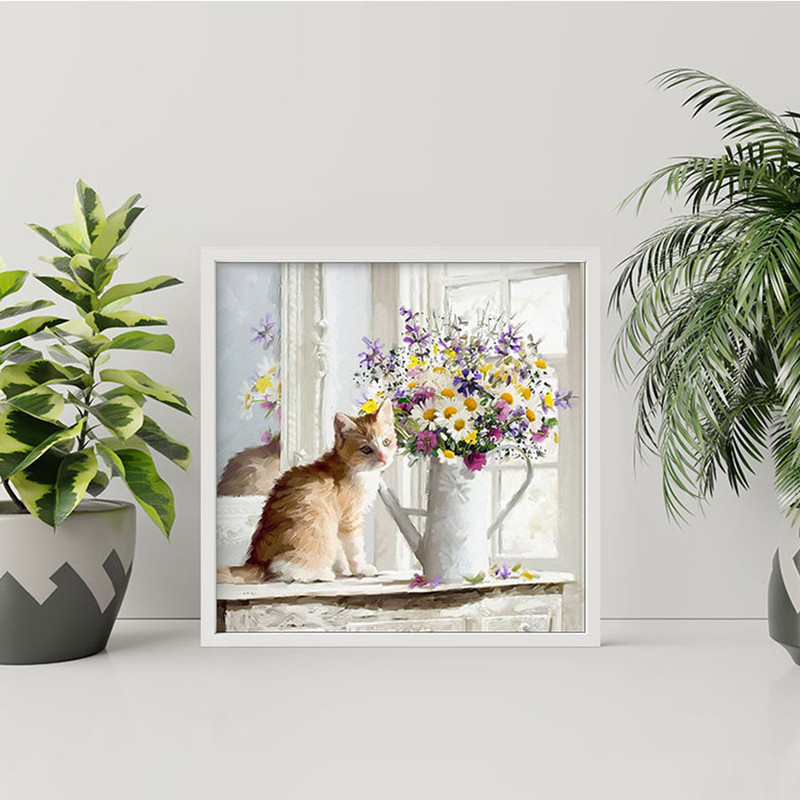 تابلو طرح گربه مدل EP579