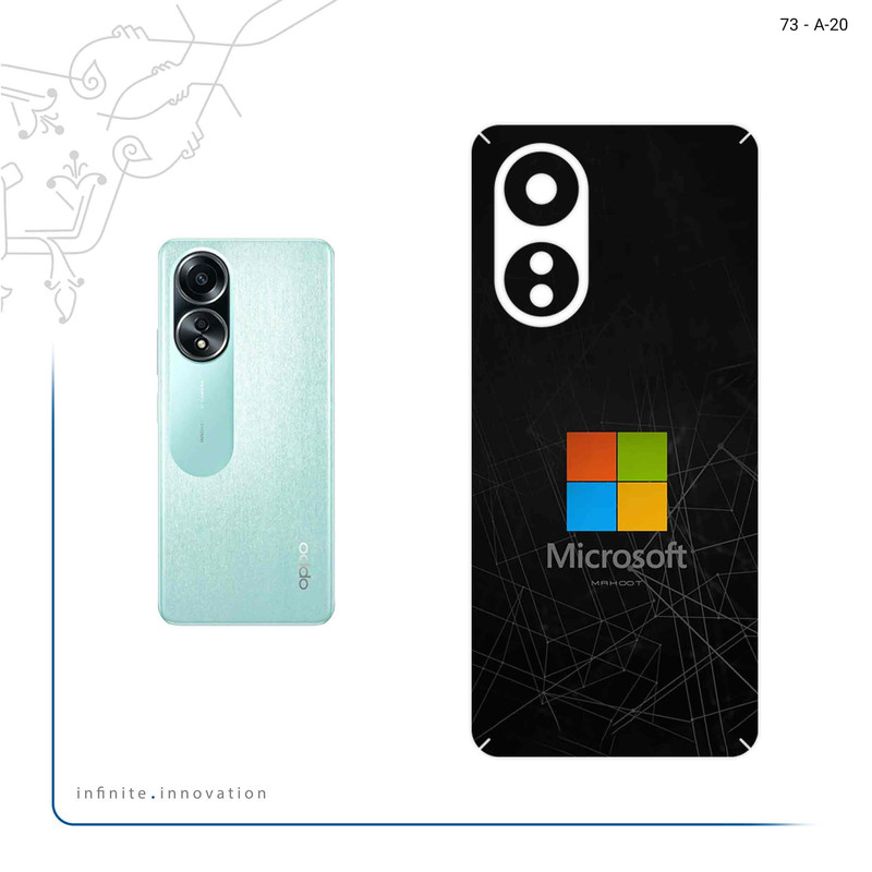 برچسب پوششی ماهوت مدل Microsoft_Logo مناسب برای گوشی موبایل اپو A58 4G
