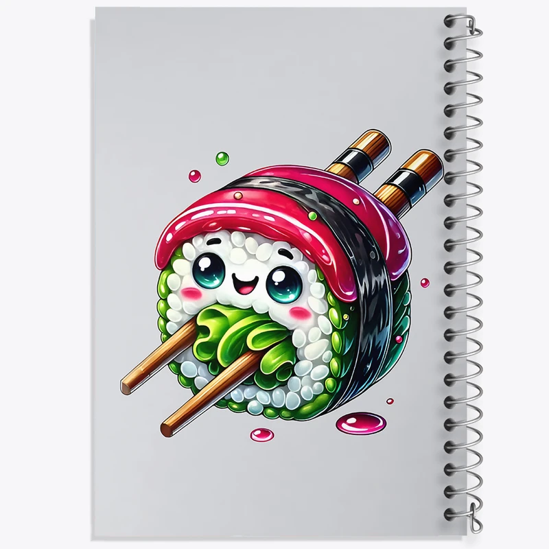 دفتر مشق 50 برگ خندالو طرح سوشی کیوت کد N5943