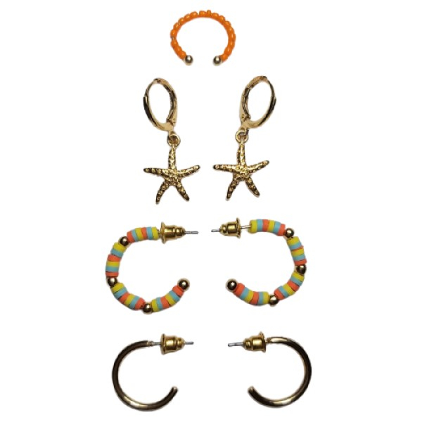 پیرسینگ گوش زنانه اکسسورایز مدل 1111 مجموعه 4 عددی