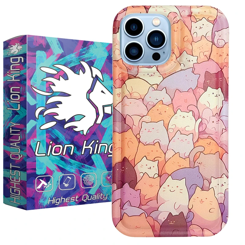 کاور لاین کینگ مدل گربه هااااااا مناسب برای گوشی موبایل اپل IPhone 13 pro Max