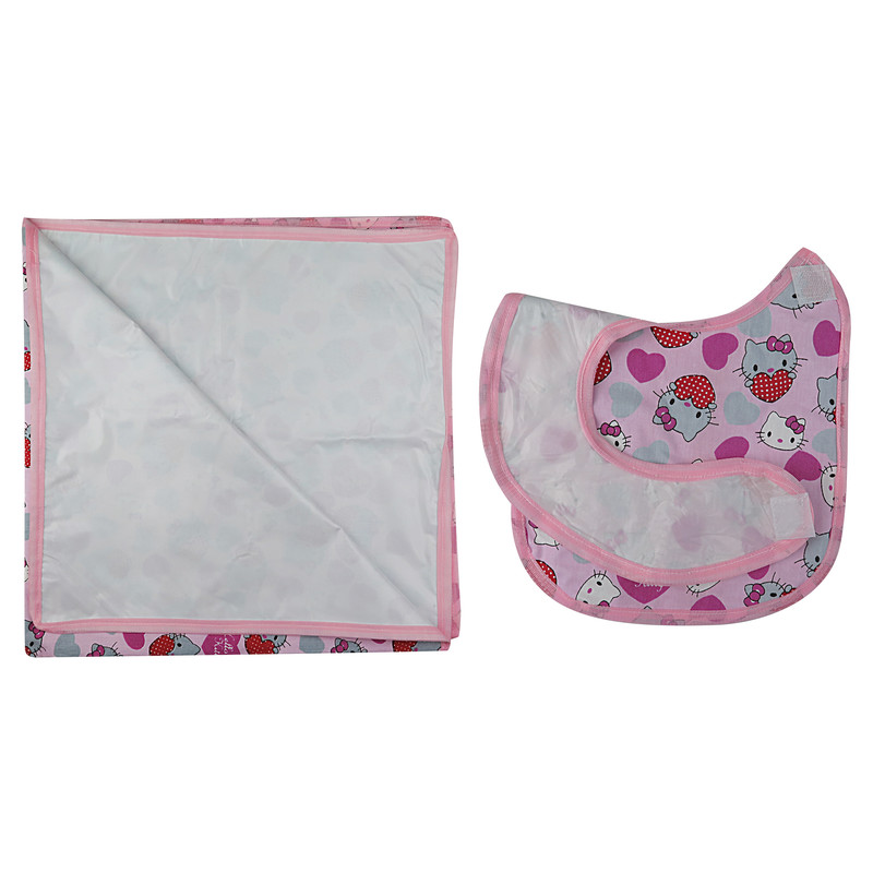 ست زیرانداز و پیش بند مدل کیتی بسته 2 عددی