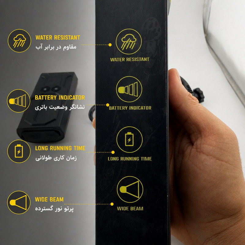 چراغ جلو دوچرخه اسنو کمپ مدل LED3