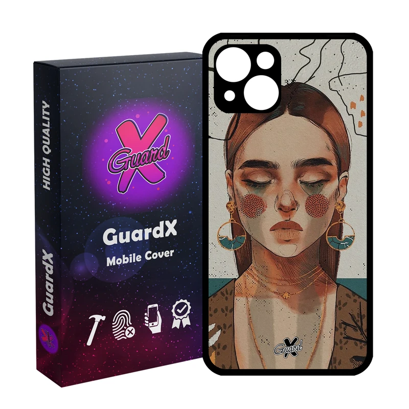 کاور گارد ایکس طرح دختر مدل Glass10318 مناسب برای گوشی موبایل اپل iPhone 13