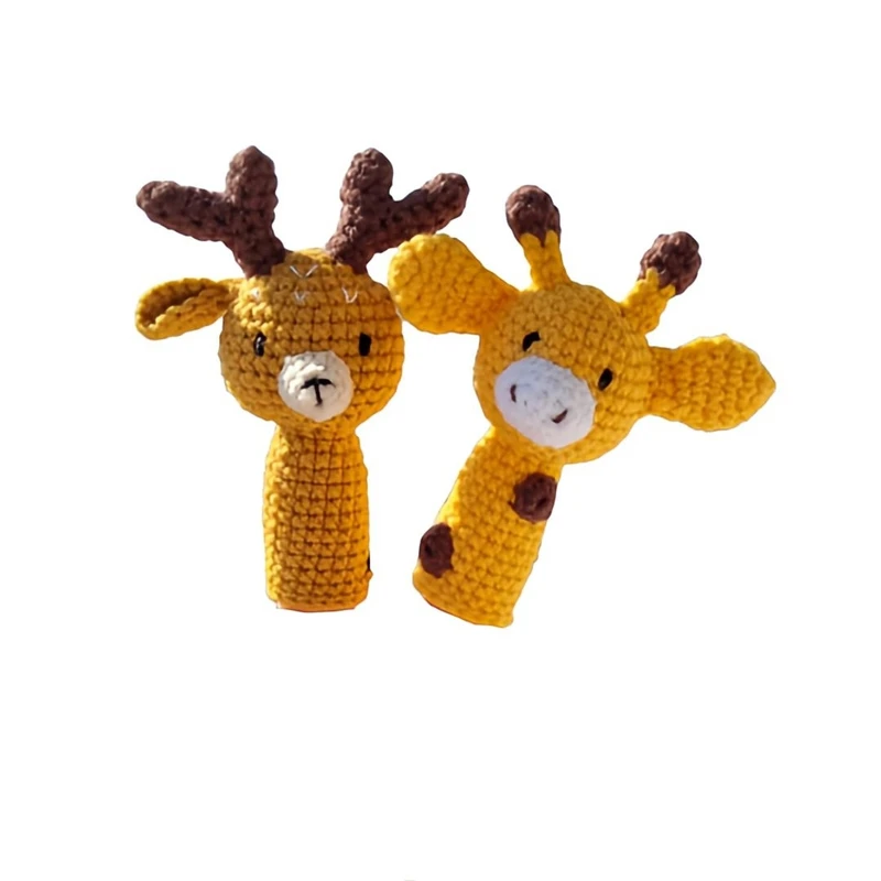 عروسک انگشتی مدل زرافه و گوزن مجموعه دو عددی