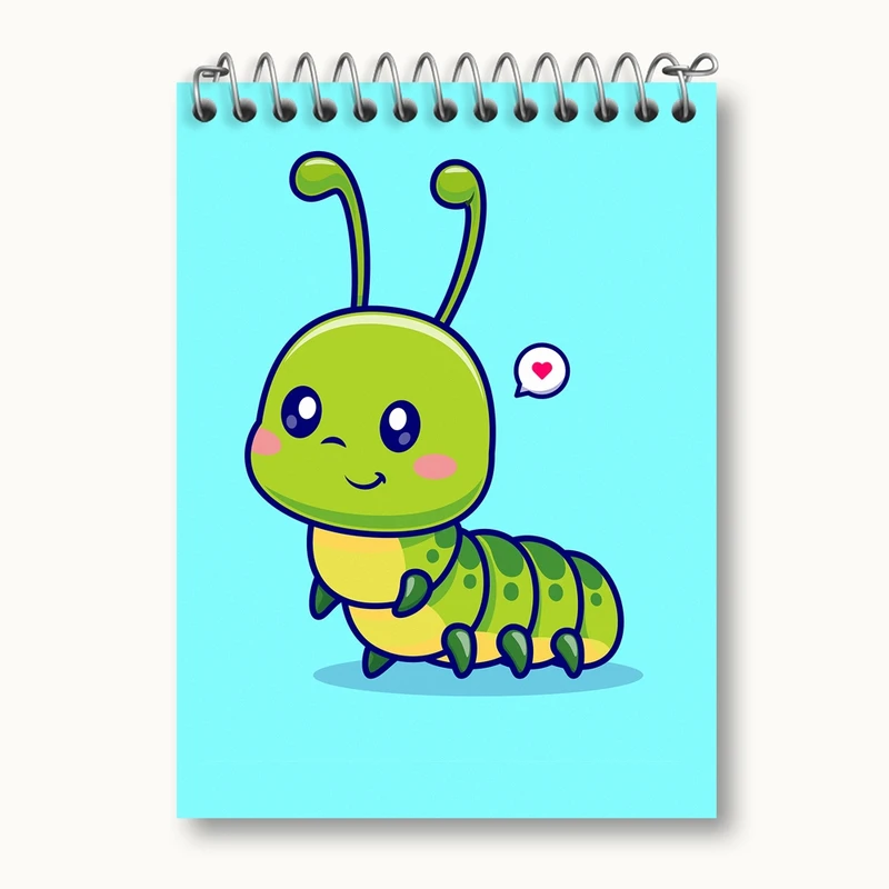 دفتر یادداشت 50 برگ خندالو مدل حیوانات بامزه هزارپا کد 29729