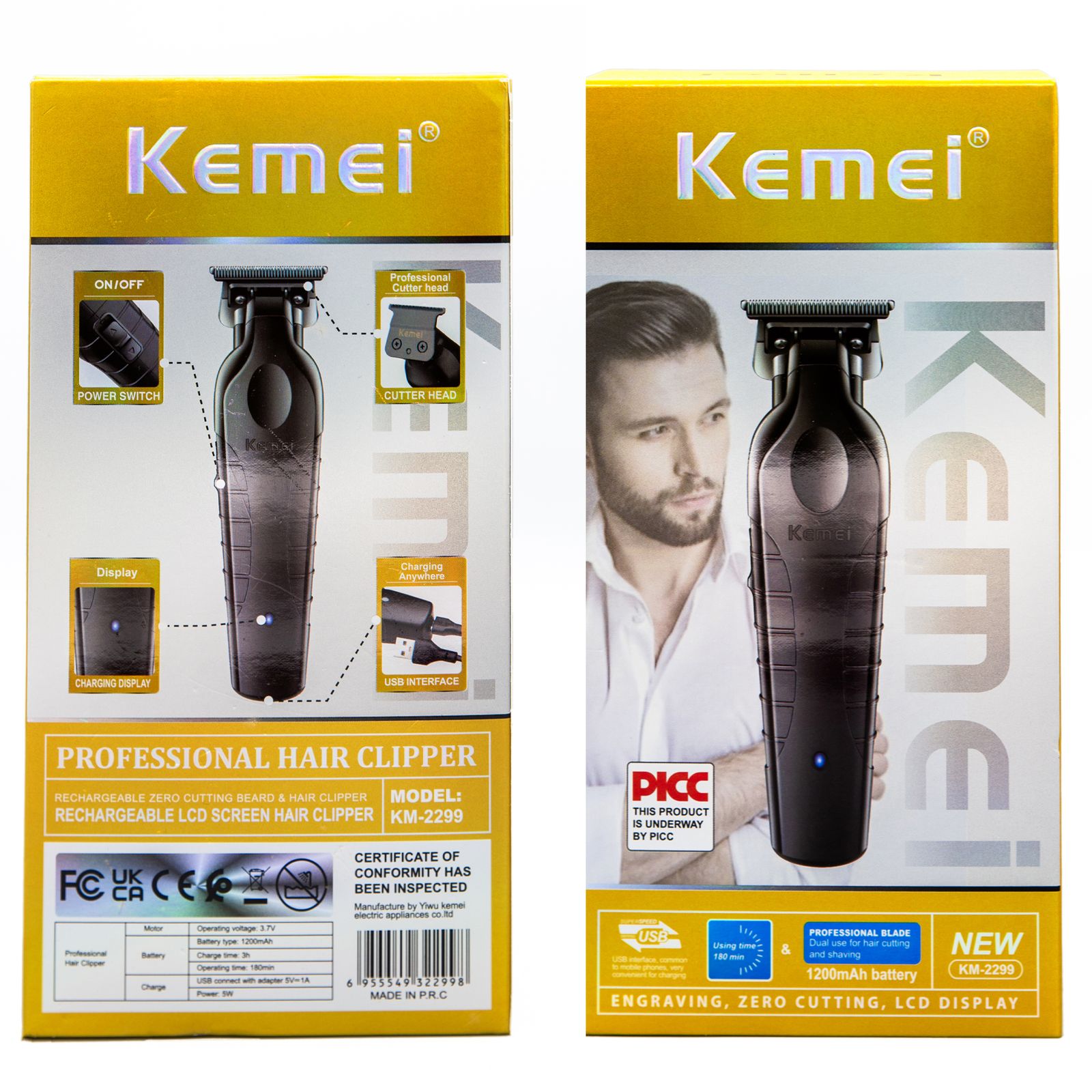 ماشین اصلاح موی صورت کیمی مدل KM-2299 -  - 9