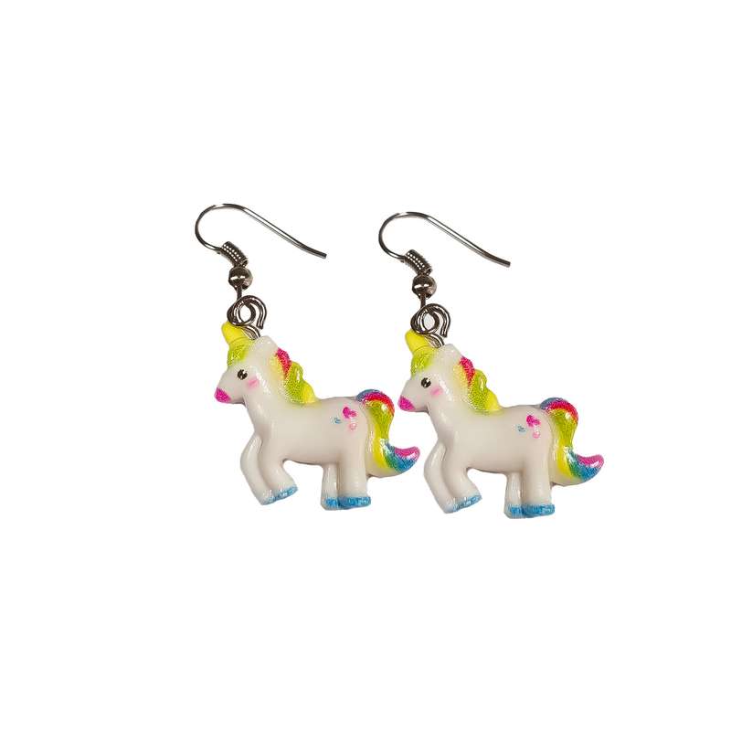 گوشواره دخترانه طرح اسب تک شاخ کد 01