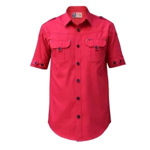 پیراهن آستین کوتاه یقه برگردان مردانه پایتی جامه مدل رهام کد 19606779